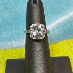 461737 10k wg aquamarine ring 5.25